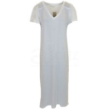 Ladies ex M S Cotton Nightdress Womens Nightie Broderie Trim New Uk Size Womens