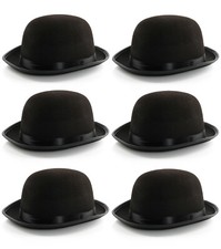 BLACK FELT BOWLER HAT MENS