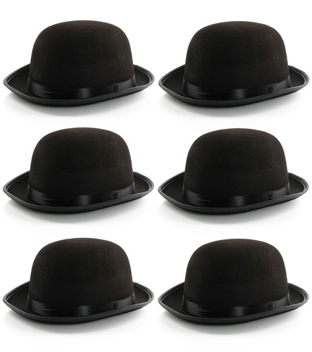 Black felt bowler - black,