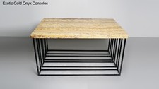 Exotic Gold Onyx Console Table