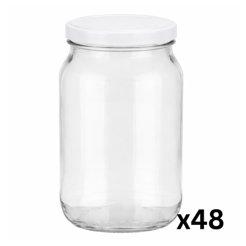 Glass jars 900ml - glass, with
