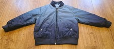 Zara Kid’s Bomber Jacket 6 To 7 Years Ombre Green Navy Detachable Hood