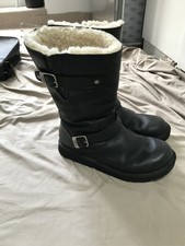 UGG - LADIES BLACK KENSINGTON BOOTS - SZ: 8 1/2 Euro 41 - GOOD CONDITION 