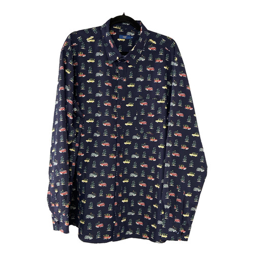 Christmas shirt mens - 2xl, navy