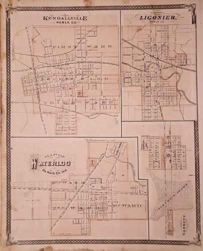 Antique 1876 plat map - 1876,
