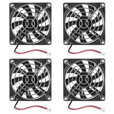 4X 80mm 12V PC Cooling Fans