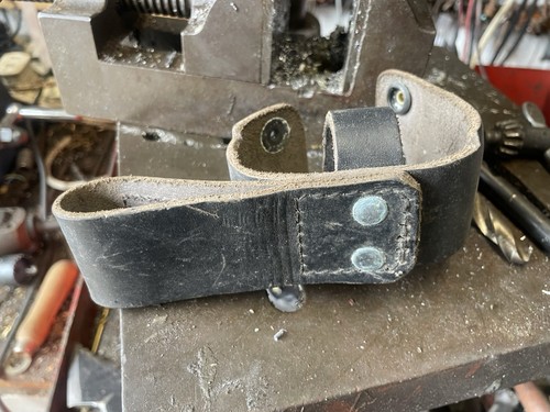 Leather handcuff holder - leather,