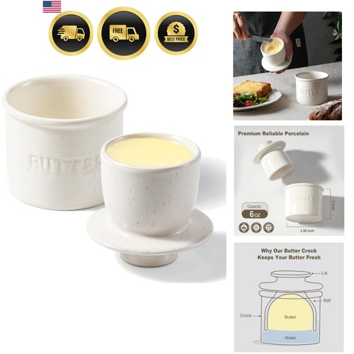 Butter crock with lid for - butter,