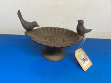 Dibor R464 Cast Iron Bird Feeder Bath Garden Figurine
