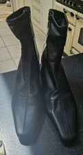 NEW MARKS AND SPENCER SIZE 8 BLACK ZIP UP ANKLE BOOTS VEGAN FRIENDLY
