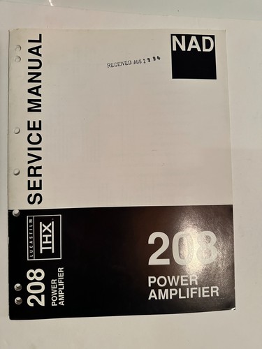 Nad model 208 power amplifier - model,