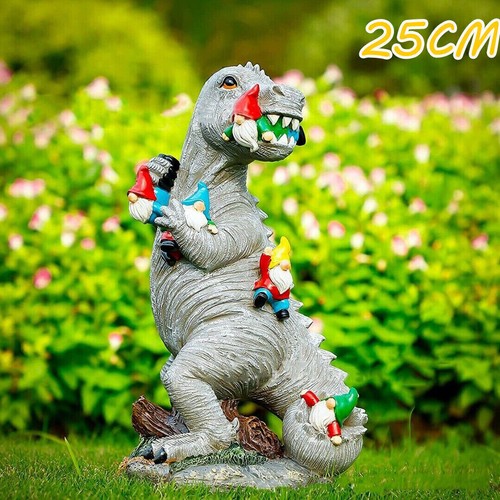 Garden gnome dinosaur statue - garden,