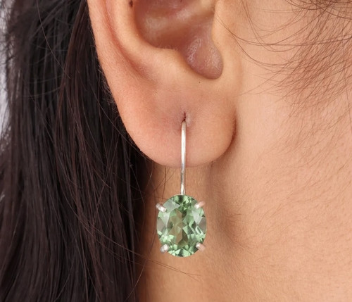 Green amethyst gemstone 925 - amethyst,
