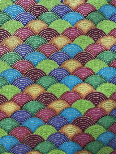 Japanese metalic waves fabric - waves,
