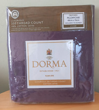 Dorma Pillowcase Oxford Plum 48x76cm Luxury 350 Thread Cotton Satin