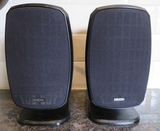 Denon S-81 Bookshelf Speakers and Front Grills and Leads Working