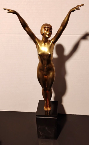 Louise brooks art deco - art, bronze
