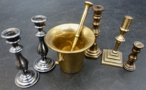 Vintage brass candle holders - vintage,