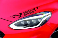 Custom SEAT SPORT FLAG STICKER x 1 LEON IBIZA SEAT R