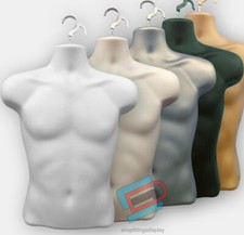 Male Hanging Mannequin Half Body Form  Bust Shop Display 3Qtr Male SDL3/4