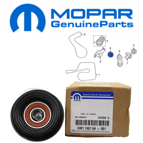 53011557aa mopar idler pulley - mopar,