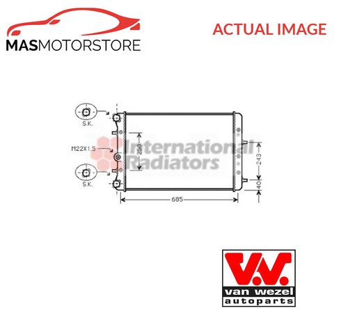 Engine cooling radiator - engine,