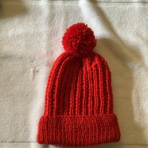 New hand knitted bobble hat - knitted,