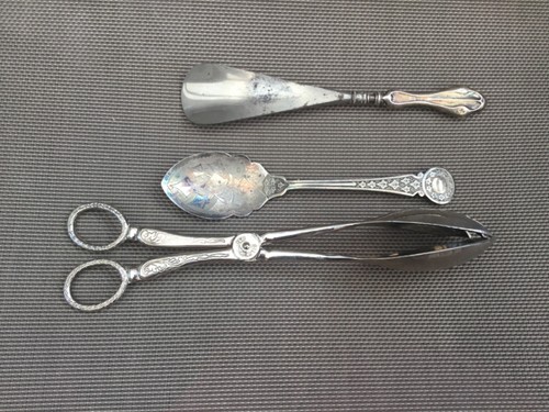 Silver plated cutlery peices - plated,
