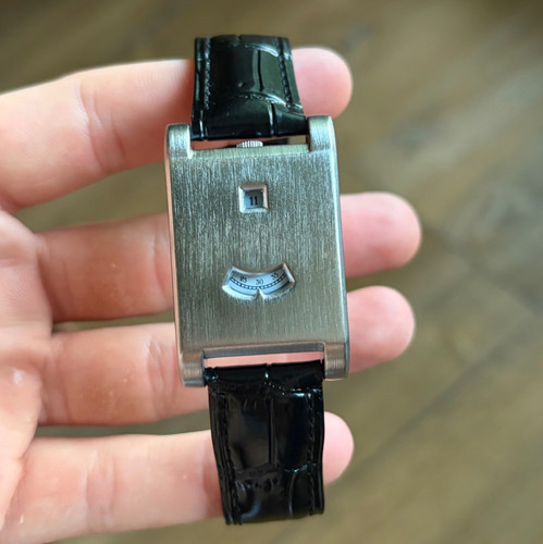 Mens silver retro - tank, watch