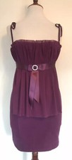 Baylis & Knight Maroon Mesh Short Lined Skirt & Strappy Corset Top Suit Size 10.