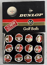 Dunlop 65 Golf Balls - Vintage Box of 12 New Sealed Balls - No's 3, 4 & 5