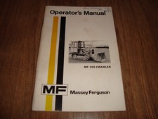 Massey Ferguson Operator's Manual MF 200 Crawler Form No. 1448 177 M2