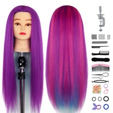 24'' Training Head Cosmetology Hairdressing Mannequin Manikin Doll w/ Braid Set