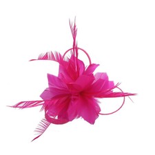Flower Hair Clip Feathers Small Mini Top Hat Wedding Fascinator Royal Ascot Race