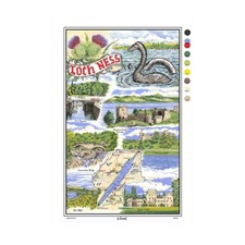 Loch Ness Scottish Tea Towel