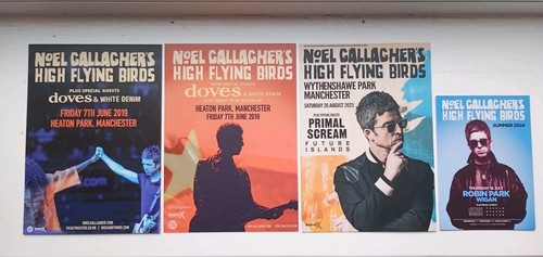 Noel gallagher oasis flyers - gallagher, x4