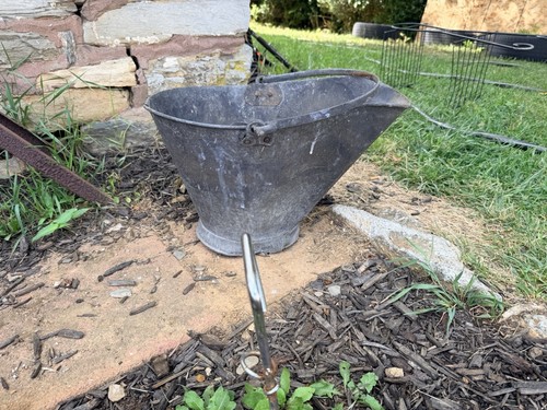 Vintage galvanized metal coal - vintage,