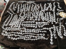 Vintage Clear Crystal Chandelier Graduated Prisms (67)