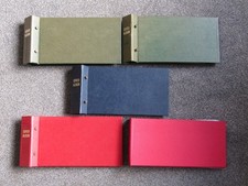 5 Small Used First Day  Cover Albums  complete with over 100 sleeves