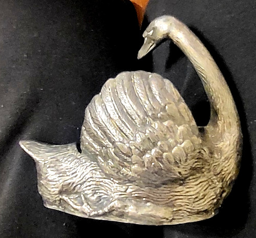 Vintage silver plated swan - plated,