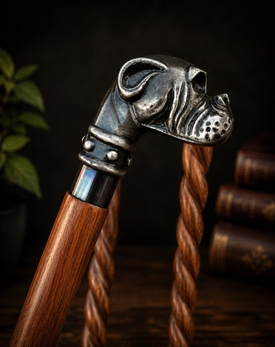 Handcrafted bulldog walking - handcrafted,
