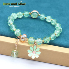 Glass Stone Charm Bracelet