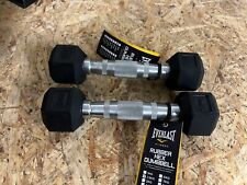 Everlast 1.5 KG Pair (2 of ) Rubber Hex Dumbbell Fitness Physio GYM weight Home