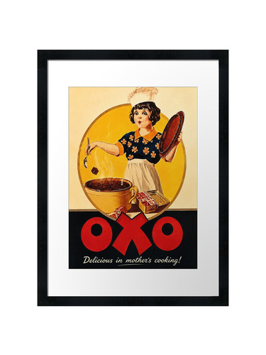 Retro vintage oxo framed - vintage, wall