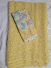Yellow Designer Organza Saree