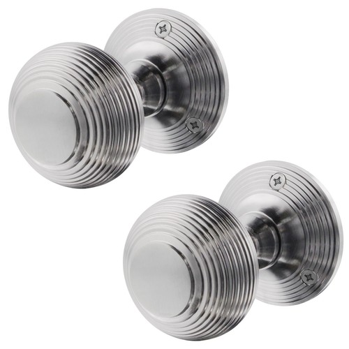 Beehive reeded satin chrome - beehive,