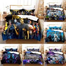 Game Themed Fort#nite3D Bedding Set Kids Quilt Duvet Cover Single Double UK Gift