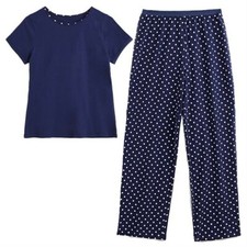 AVON Ladies Navy Spot Pyjamas