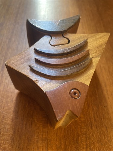 Vintage wooden puzzle box - vintage,