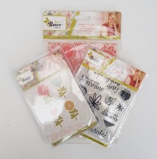 Crafter's Companion Sew Retro A6 Stamp Set + Die Set + Emboss Folder Collection